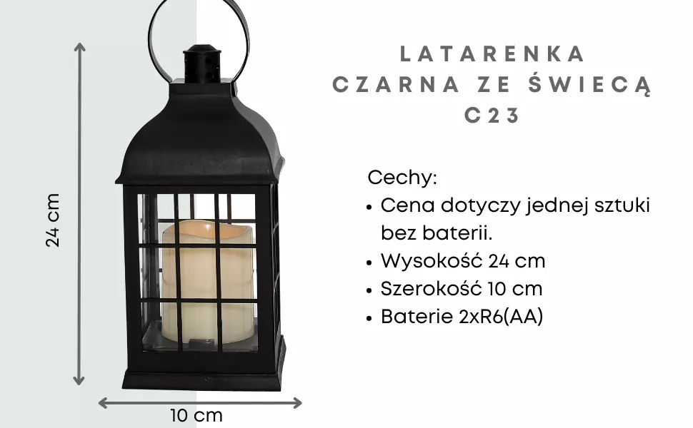 Lampion Latarenka Kratka Cortina Czarny C Czarny Figurki I