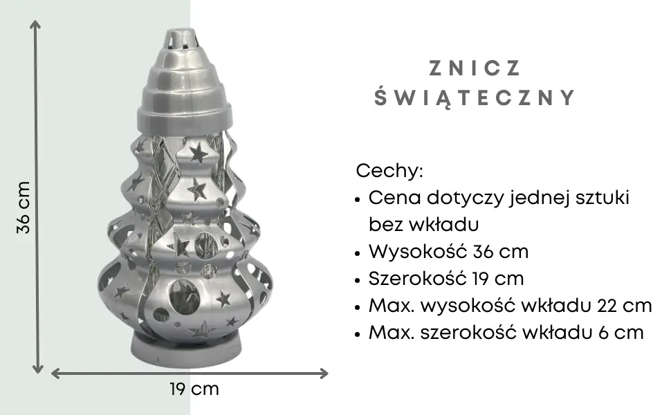 Znicz Choinka ZCH LS88 znicz_atystyczny_choinka_srebrna_1