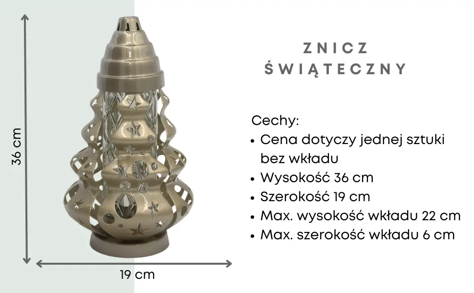 Znicz Choinka ZCH LS88 złota znicz_atystyczny_choinka_zlota_1