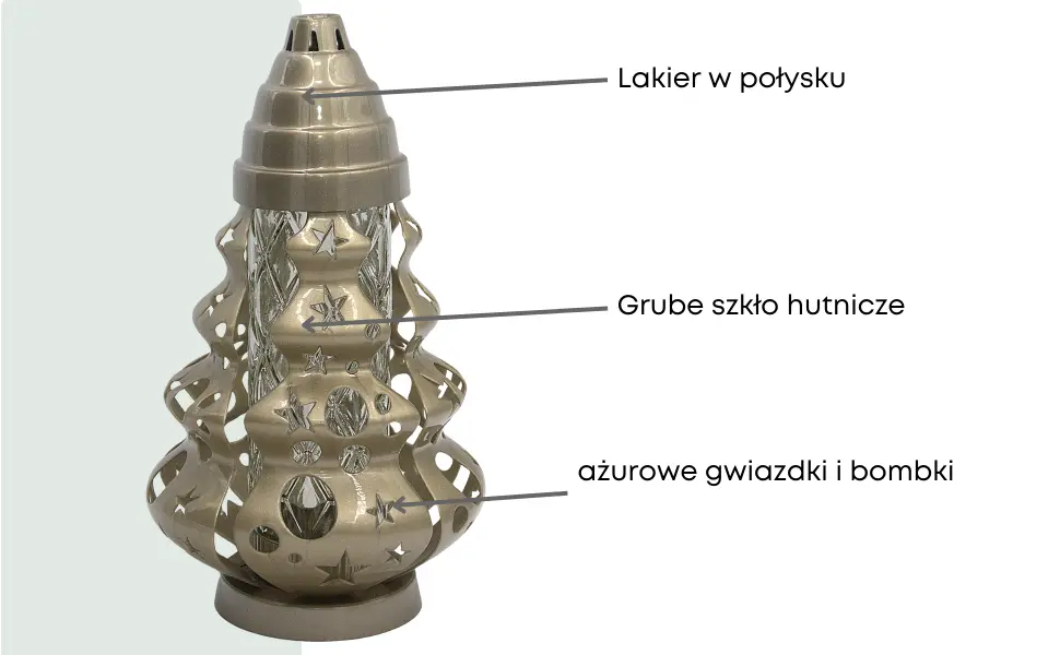 Znicz Choinka ZCH LS88 złota znicz_atystyczny_choinka_zlota_2
