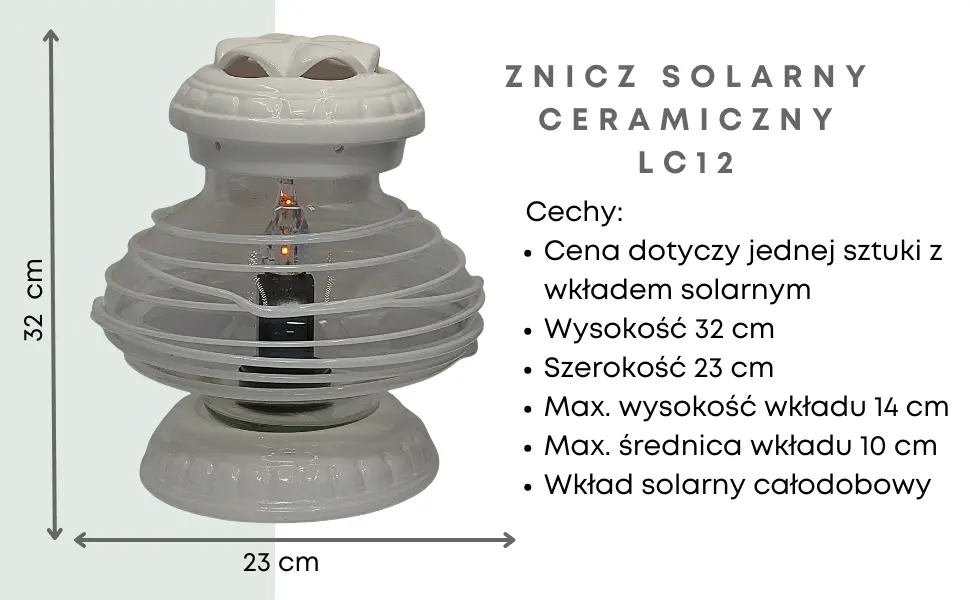 Znicz Ceramiczny UFO Biały z wkładem solarnym LC12 znicz_ceramiczny_ufo_bialy_z_wkladem_solarnym_1