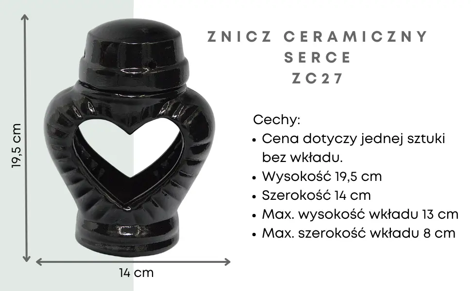 Znicz serce małe prosty zc27 znicz_ceramiczny_sece_czarne__B_1
