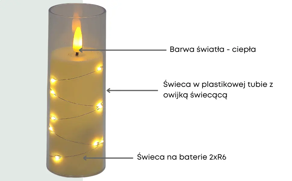 Świca Cortina Drucik 15 cm C106 1764774344Swieca_led_tuba_z_swiecacom_owijka_srednia_2