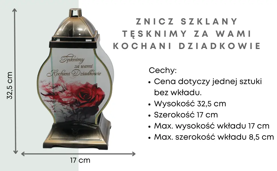 znicz ll85 znicz_szklany_z_dedykacja_dla_dziadkow_1