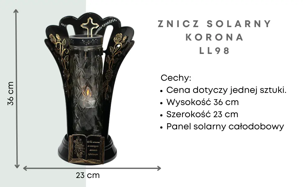Znicz Krzyż Złoty LL98 Znicz_duzy_korona_zlota_1