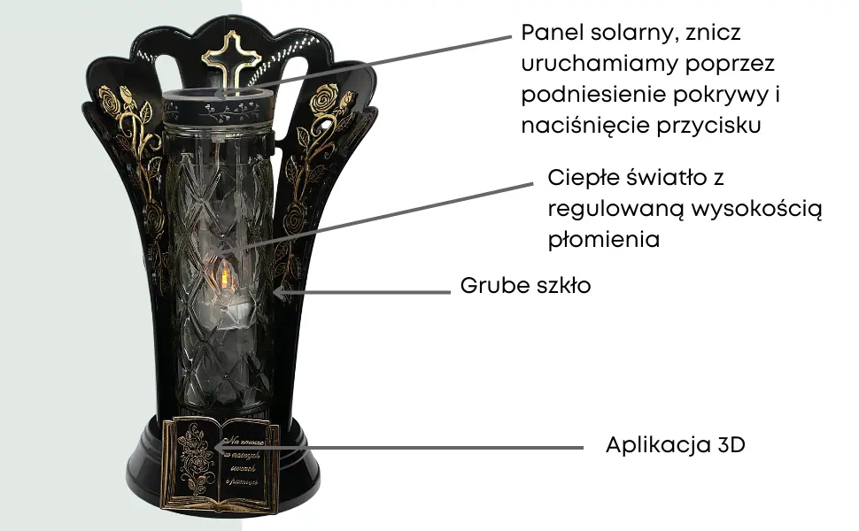 Znicz Krzyż Złoty LL98 Znicz_duzy_korona_zlota_2