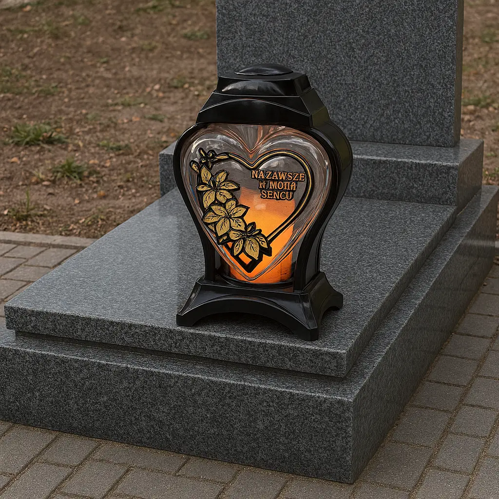 Znicz Z7 Złoty LL99 znicz_atystyczny_serce_pomnik