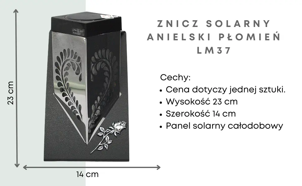 Znicz Solarny Paris Anielski LM37 znicz_solarny_metalowy_kwadray_zdobiony_1