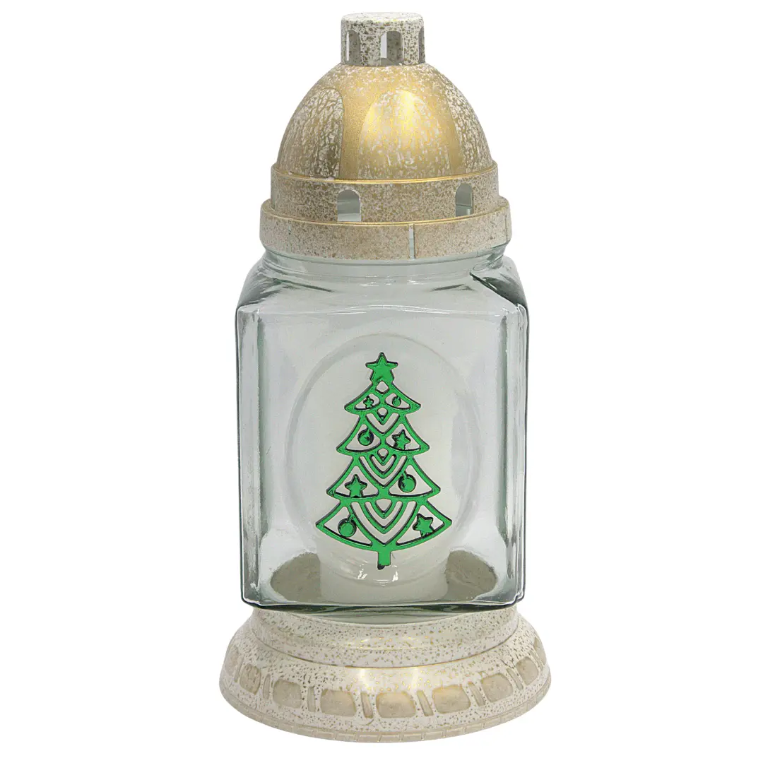 Znicz Kwadrat Prosty z Wkładem Biało-Złoty L34 znicz_szklany_z_aplikacja_swiateczna_ozdobna_bialo_zloty_3