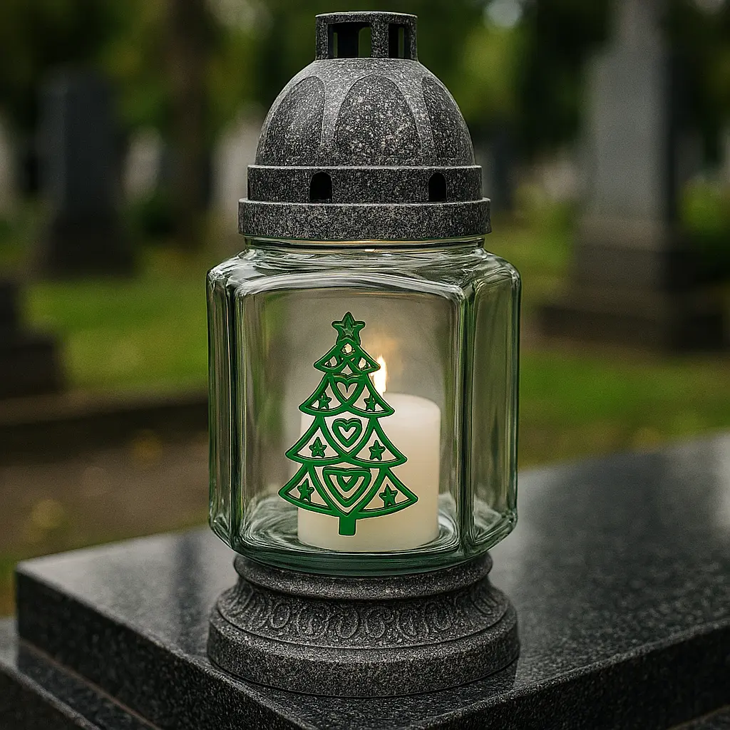 Znicz Kwadrat Prosty z Wkładem Srebrny L34 znicz_kwadrat_na_pomiku