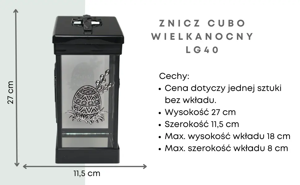 Znicz Cubo Srebrny LG40 Kochanemu Dziadkowi znicz_cubo_z_dedykacja_kochanemu_dziadkowi_srebny_1