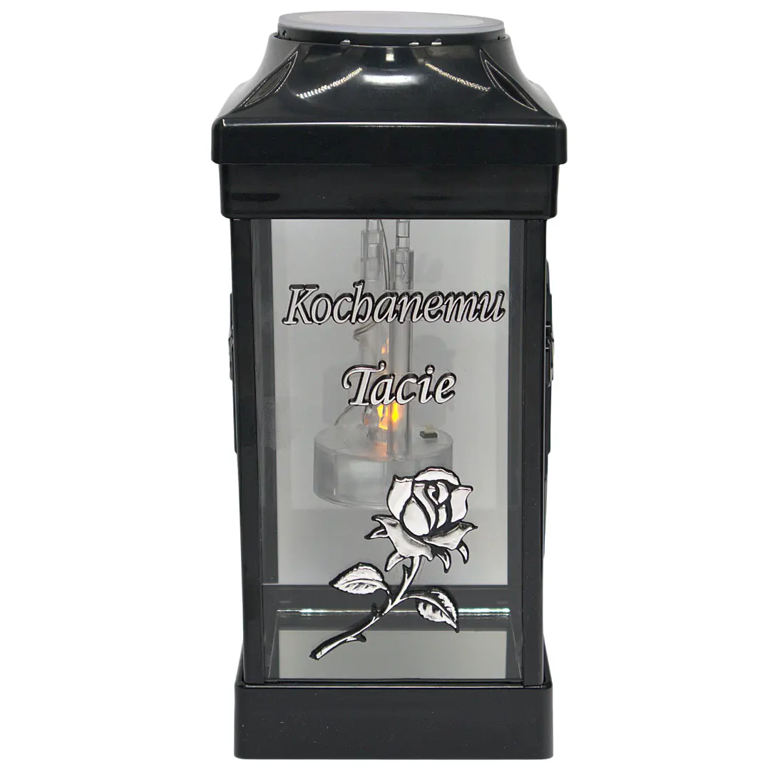 Znicz Cubo Srebrny LG40 solarny Kochanemu Tacie srebro znicz_cubo_z_dedykacja_kochanemu_tacie_srebny_solarny_5