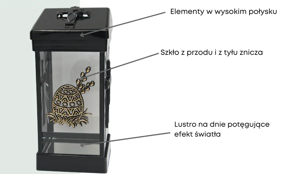 Znicz Cubo Zloty LG40 aplikacja Wielkanocna złota znicz_cubo_z_aplikacja_wielkanocna_zlota_2