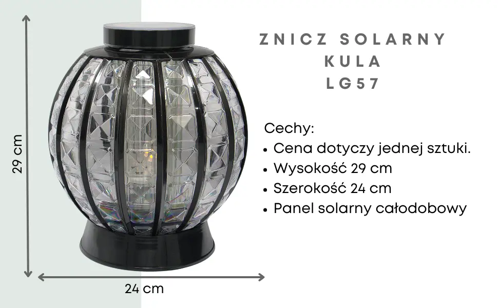 Duży Znicz Kula na pomnik solarny Czarne zdobienia szkło LG57 znicz_kula_duza_czaena_solarna_1