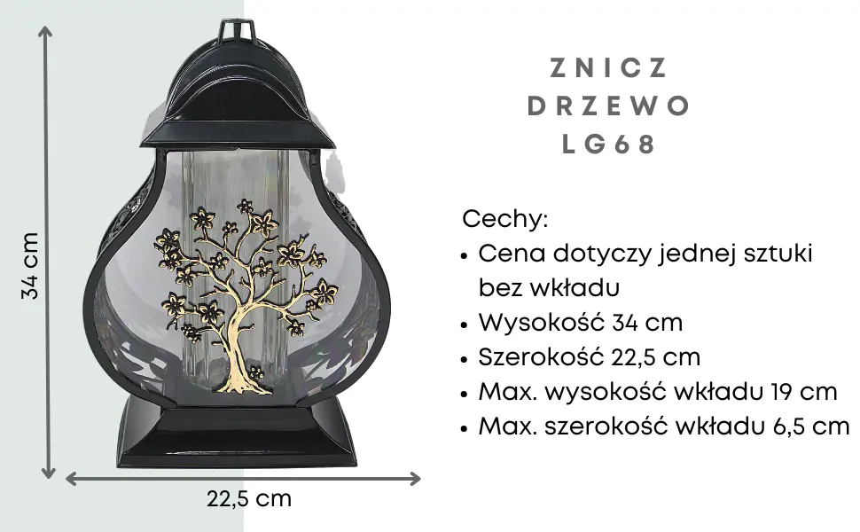 Znicz Lampion Drzewo Złote LG68 znicz_artystyczny_drzewo_czarno_zloty_1
