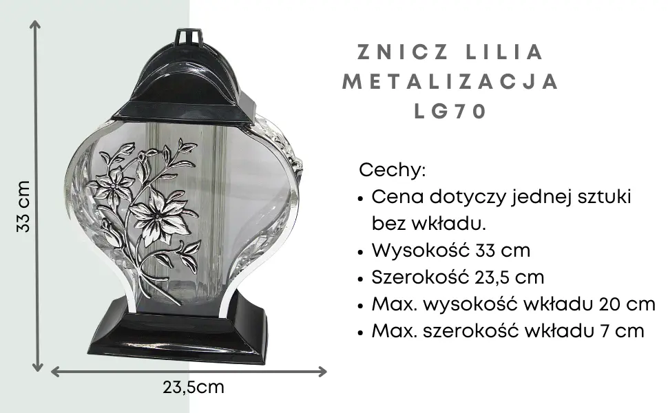 Znicz Lilia Metalizacja srebro LG70 znicz_lilia_metalizacja_srebro_1