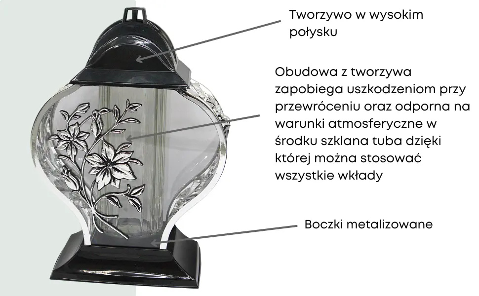 Znicz Lilia Metalizacja srebro LG70 znicz_lilia_metalizacja_srebro_2