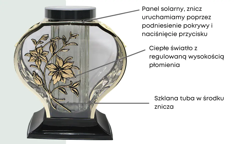 Znicz Lilia Metalizacja Złota Lg70 znicz_lilia_metalizacja_zloty_2