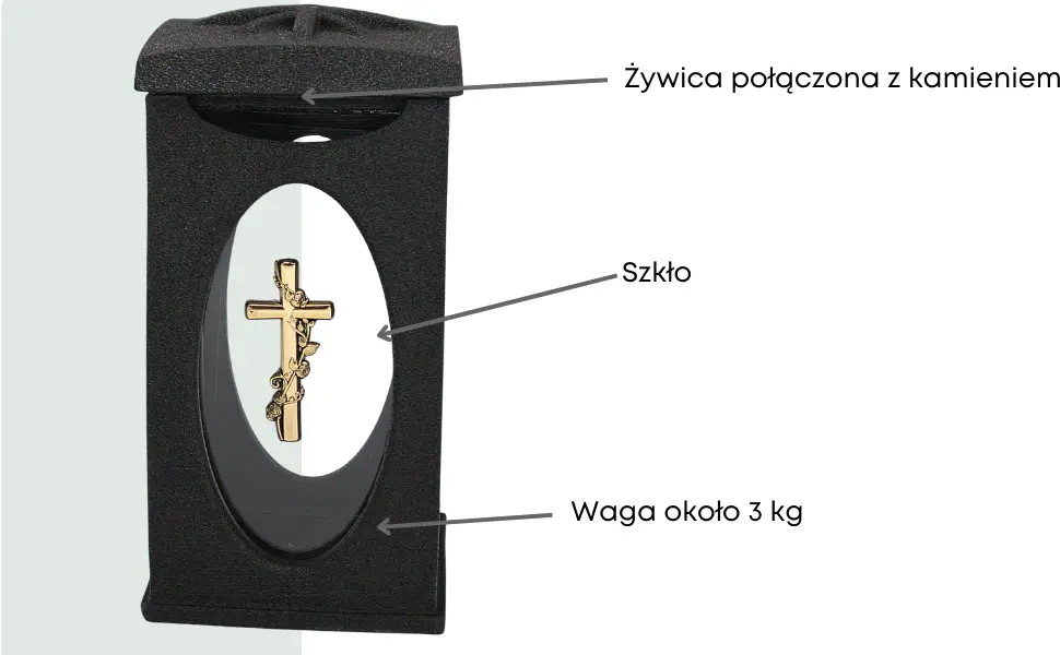 Znicz Kamienny Domek Czarny Lk23 Znicz_zywicznokamienny_czarny_2