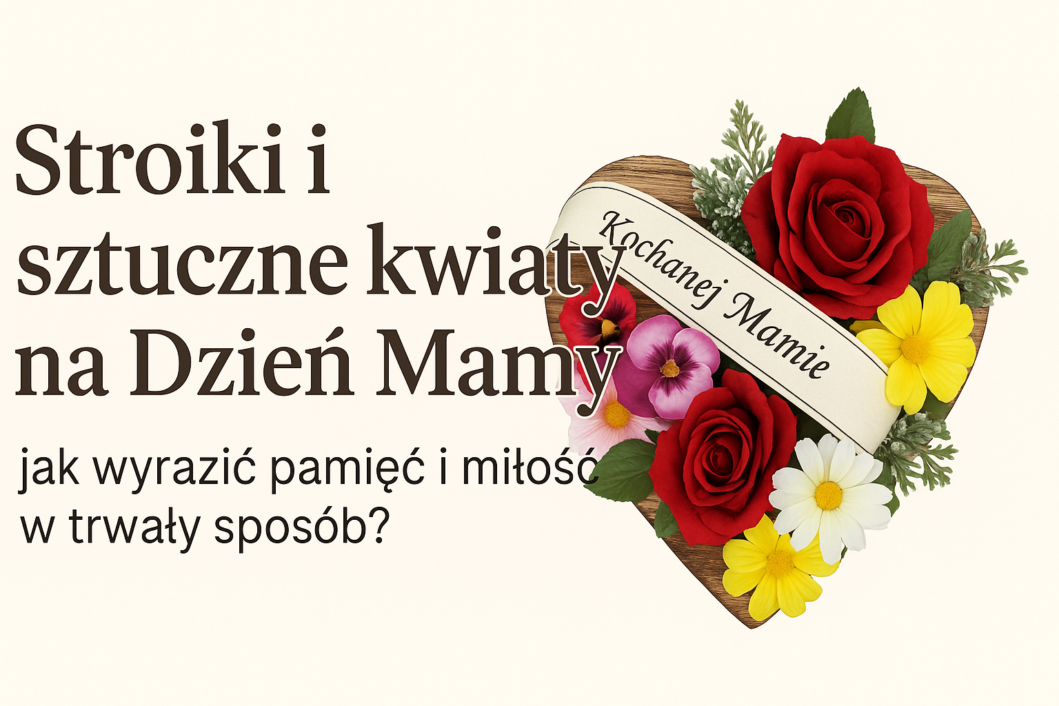 Stroiki i sztuczne kwiaty na Dzień Mamy