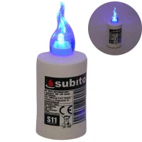 Wkład do Zniczy LED Subito Niebieski Płomień z Bateriami Gratis WP1
