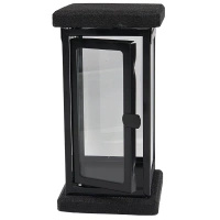 Znicz kamienny czarny lk25 lampion z drzwiczkami szkło trwały elegancki