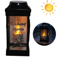 Znicz Cubo Srebrny LG40 solarny Kochanej Mamie srebrny