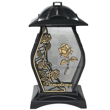 Znicz artystyczny lampion diament lg61 czarny złoty trwały elegancki