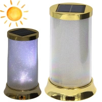 Znicz Solarny Biały Złoty Zimny WP63