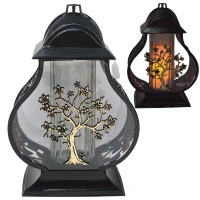 Znicz na pomnik LG68 lampion drzewo czarno złoty wyjątkowy gruszka