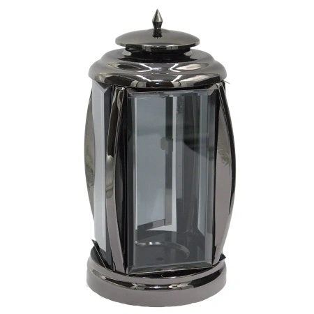 Znicz Metalowy Elegancka Kapliczka Czarna LM15