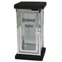 Znicz żywiczny dla babci metal srebro ciężki dzień babci wyjątkowy LK25