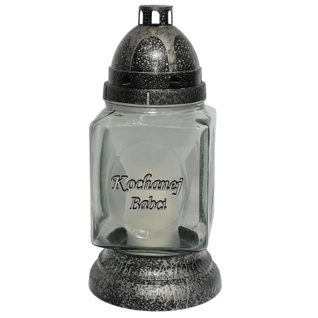 Znicz dla Babci srebrny tradycyjny z wkładem na pomnik L34 Dzień Babci