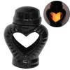 Znicz ceramiczny na grób serce małe zc27 czarny połysk wysoka jakość