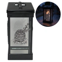 Znicz Cubo Srebrny LG40 z aplikacją Wielkanocną złotą