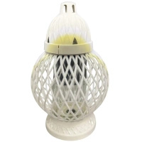 Znicz Glass Hit Kula Karo Duza Biała LG47