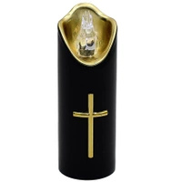 Cortina Świeca Wkład Led Rico 15 cm Czarno-Złoty Biały C59