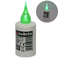 Wkład do Zniczy Ledowy LED Subito Zielony Płomień z Bateriami Gratis WP1