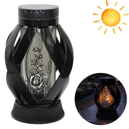 Znicz solarny wstęga nowoczesna czarna całodobowy dzień noc LG60