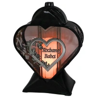 Znicz serce dla babci czarno srebrne wyjątkowe na pomnik dzień babci