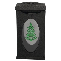 Znicz żywicznny domek LK23 świąteczny kamienny choinka czarny ciężki pomnik