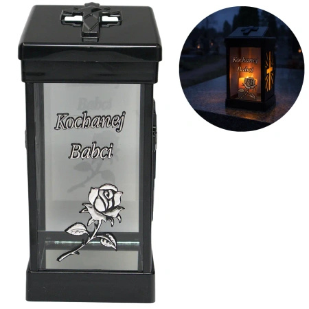 Znicz Cubo Srebrny LG40 Kochanej Babci srebrny