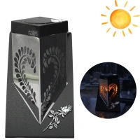 Znicz Solarny fotowoltaiczny metalowy płomień LM37 anielskie serce