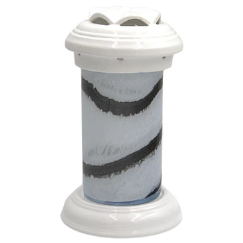 Znicz Ceramiczny Lampion Przyciemniany Rura Mała Biały Galaxy LC11