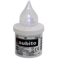 Wkład LED do Zniczy z Bateriami Gratis Comet Subito Biały WP8