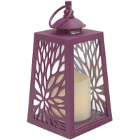 Cortina Latarenka Roraty Ażur Fiolet z Świecą na Baterie Piękna Mała C78