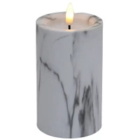 Cortina Świeca LED Marmur Efekt Wosku 7,5x12,5 cm Szara BiałaC62