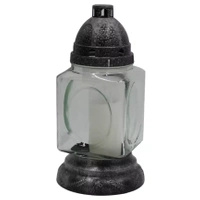 Znicz Kwadrat Prosty z Wkładem Srebrny L34