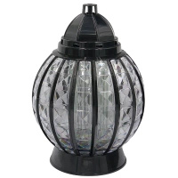 Duży Znicz Kula na pomnik Artystyczny Czarne zdobienia szkło LG57