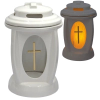 Elegancki Znicz Ceramiczny Mono Biały Wysoki Połysk Jakość Wykonania LC28